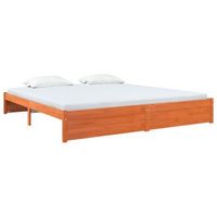 cama matrimonial  cama para adulto  estructura de cama marron cera 180 x 200 cm