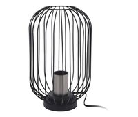 well home - lampara de mesa color negro en metal o18x29cm