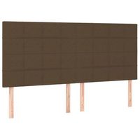 cabecero cama mueble de dormitorio con luces led tela oscuro 180 x 5 x 118128 cm marron m020009125