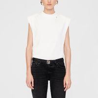 anine bing auburn cotton-jersey t shirt - m