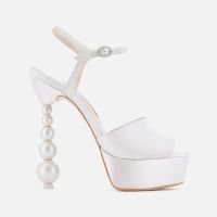 sophia webster natalia perla satin heeled sandals - uk 8