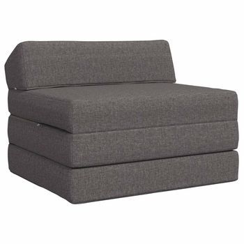 Sofá Cama Plegable Gris Claro 200 X 70 X 10 Cm Tela Vidaxl