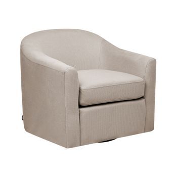 Sillón Giratorio De Tela Tapizado De Poliéster Hidrófugo Asiento Grueso Gris Pardo Magnor