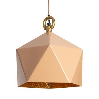 Lámpara Colgante Metal Gold Elia Beige