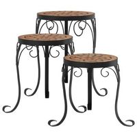 soportes para plantas 3 uds ceramica terracota vidaxl