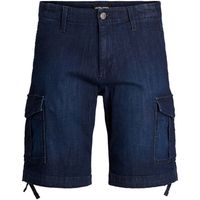 jack  jones short 12183616 jjicharlie jjcargo shorts akm 731 blue denim para hombre