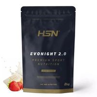 proteina para antes de dormir evonight 20 de hsn  sabor chocolate blanco fresa 2 kg  67 tomas por envase  5 tipos de proteinas multifase whey  leche  caseinato  albumina de huevo