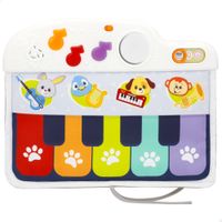 piano para bebes multisensorial con teclas y luz 43x45x32 cm multicolor