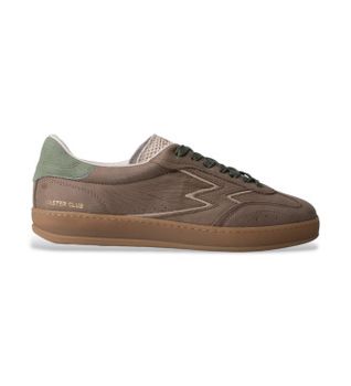MOA Concept para hombre. CL250M Zapatillas de Piel Club marrón (44), Plano, Cordones, Casual