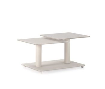Mesa de centro giratoria con tableros cuadrados de vidrio l114 cm - kaya