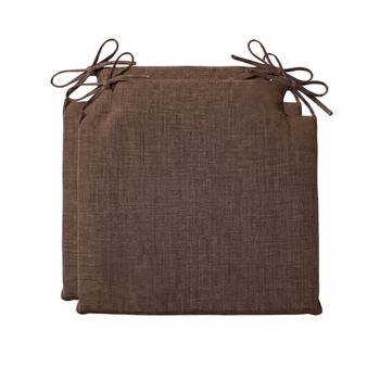 PIND Pack 2/4/6 Cojín Cuadrado para Silla 40x40 cm de Espuma de Alta Densidad, Asiento en Tela de Lino con Cintas, Relleno Firme Antideformación para Comedor, Cocina y Jardín.