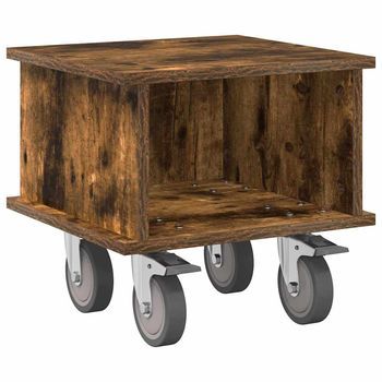 Soporte De Tv 37 X 35 X 35 Cm Roble Ahumado Vidaxl