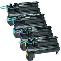 compatible multipack lexmark c792e printer toner cartridges 4 pack -c792a1kg
