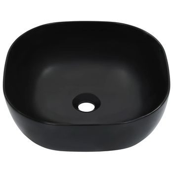 Lavabo De Baño Moderno | Lavabo 42,5x42,5x14,5 Cm Cerámica Negro