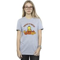 dessins animes camiseta twick or tweat para mujer