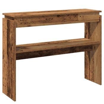 Mesa Consola，mesa De Entrada，mesa Auxiliar Madera De Ingeniería Envejecida 80x30x102 Cm