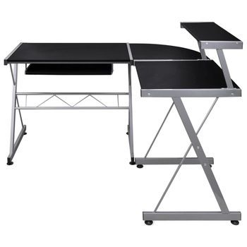 Mesa De Escritorio | | Escritorio De Despacho | Escritorio De Esquina Madera Contrachapada Negro 132x112x99cm