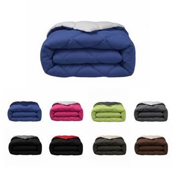 Edredón Nórdico De 400 G Reversible (bicolor) 240x270 Cm - Sabanalia - Azul/gris Claro