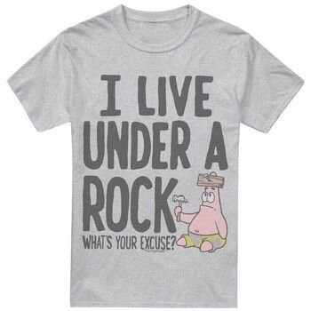 Spongebob Squarepants Camiseta Under A Rock para hombre
