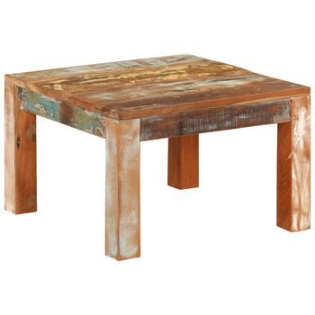 Mesa De Centro De Madera Maciza Reciclada 55x55x35 Cm Vidaxl