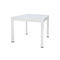 mesa exterior thais extensible aluminio 80 -160 blanco