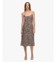 superdry para mujer w8011566a vestido print cami beige m casual animal print viscosa sin mangas  tirantes