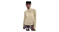 camiseta 1 4 zip nike trail yellow  mujer