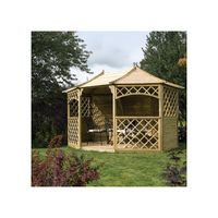 rowlinson sandringham wooden gazebo in natural timber