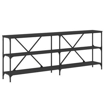 Mesa Consola Hierro Y Madera De Ingeniería Negro 200x30x75 Cm Vidaxl