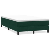 cama box spring sin colchon verde oscuro terciopelo 120x220 cm