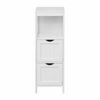 mueble de bano con 2 cajones y 1 puerta de mdf blanco