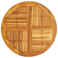 tablero de mesa redondo madera maciza de acacia o80x22 cm vidaxl