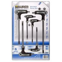 juego llaves torx t cromo-vanadio 6 piezas inviolable - neoferr