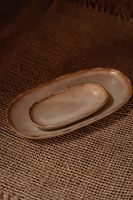 plato de gres en blanco 16x7x3 cm