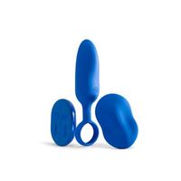 mobi azul - vibrador para parejas 4 velocidades y 4 modos con mando a distancia discreto impermeable y recargable - platanomelon