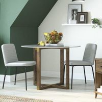 juego de 2 sillas de comedor en gris lino