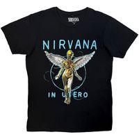 nirvana camiseta in utero neon blue para mujer