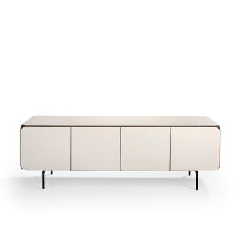 Mueble TV para salón lacado en crema mate