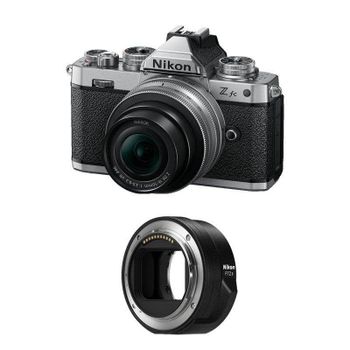 Cámara Mirrorless Nikon Z Fc 20.9MP 16-50mm Plata Adaptador FTZ II WiFi Bluetooth