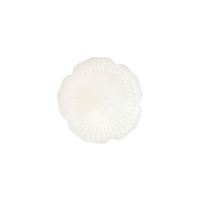 plato llano de porcelana blanca floral 255cm - lote de 6