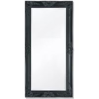 espejo decorativo  espejo de pared estilo barroco 100x50 cm negro cfw440105
