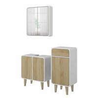 conjunto de muebles de bano arla 3 piezas con armario midi vicco