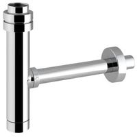 sifone moderno darredo per lavabo ottone e abs modello minimal - cromo