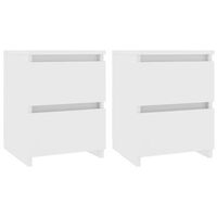 mesitas de noche 2 uds madera contrachapada blanco 30x30x40 cm vidaxl