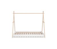 cama cabana sofia 90x200cm madera natural y blanco - conforama