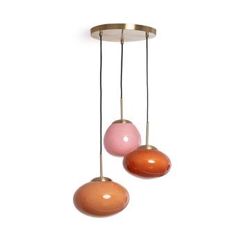 Lámpara Colgante Cristal Kurta Rosa