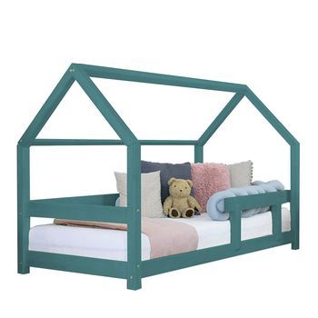 Cama Cabaña Infantil Tery 120 X 200 Verde Petróleo
