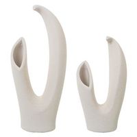 set 2 jarrones beige gris