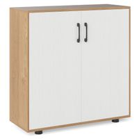 costway armario de almacenamiento de 2 puertas moderno con estante ajustable de 5 posiciones armario independiente para cocina estudio