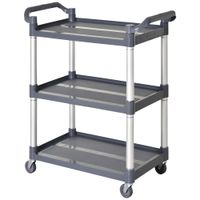 carro de almacenamiento 88x44x93 cm plateado y gris
